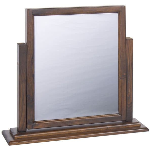 Boston Dressing Table Mirror | Single Mirror | Dark Wood Vanity Mirror